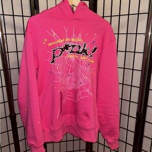 Pink Graphic Hoodie Sweater